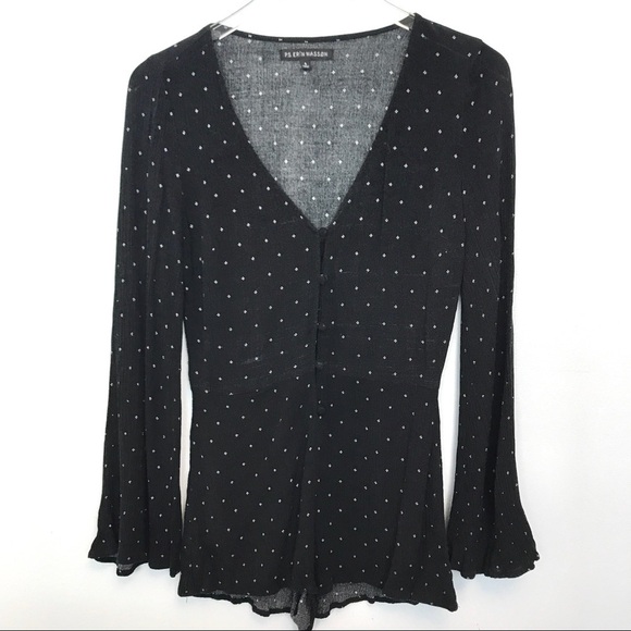 PS Erin Wasson Black/White Print Romper Pockets S - Picture 3 of 8